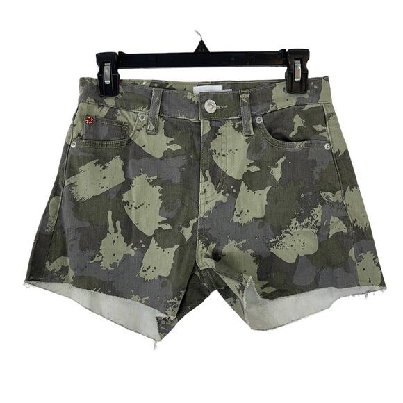 Hudson shorts green camo Gracie midrise cutoff